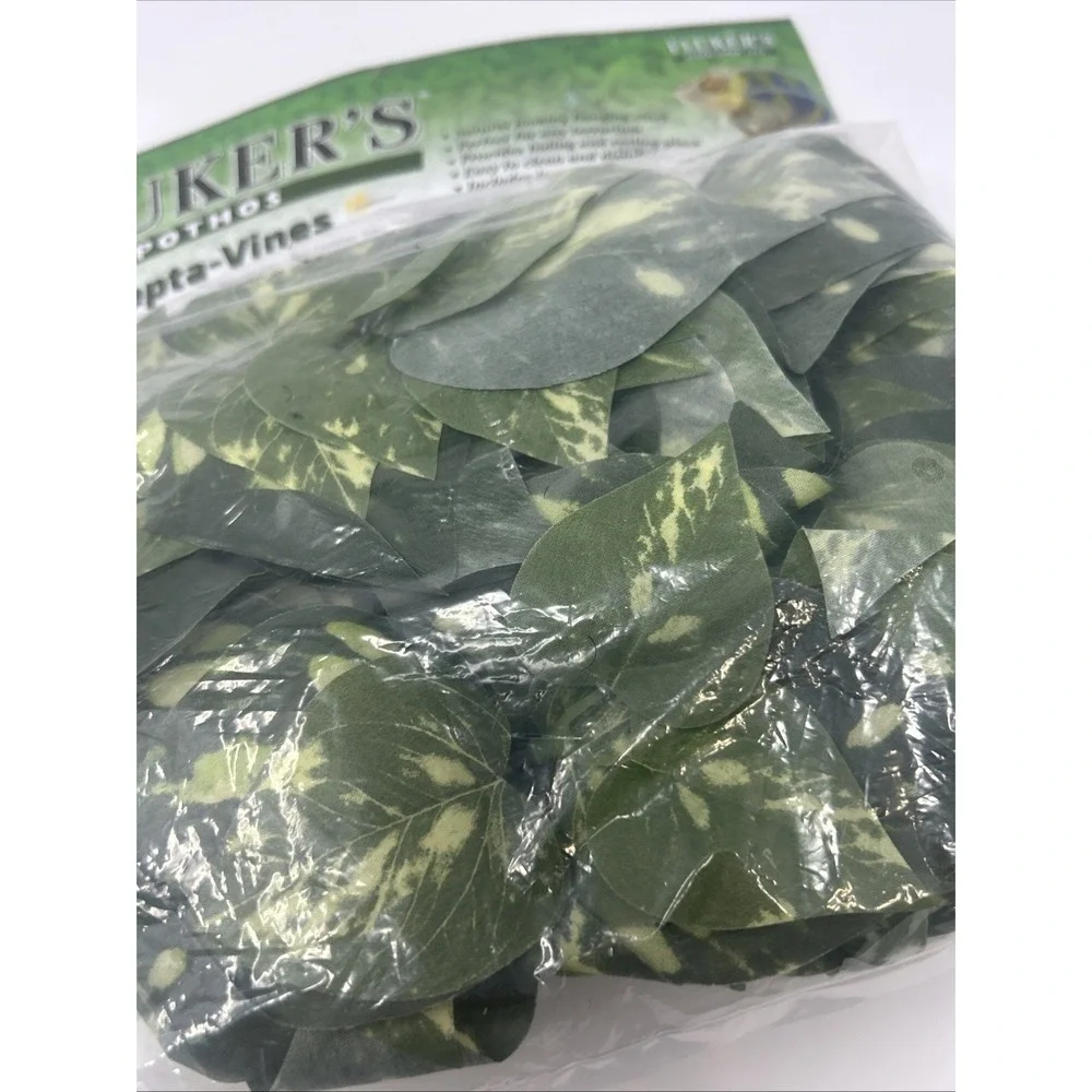 NEW Fluker's Repta‑Vines Pothos 6 ft Artificial Hanging Terrarium Plant Reptiles